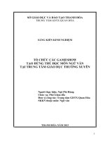 Tổ chức các gameshow tạo hứng thú học môn ngữ văn tại trung tâm giáo dục thường xuyên