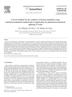 a novel method for the synthesis of titania nanotubes using
