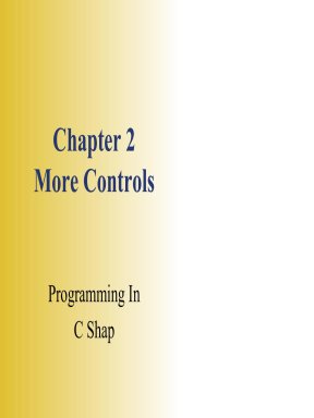 Chapter 2 More Controls Chapter 2 More Controls