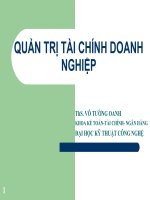 Chương 1 tổng quan quản trị tài chính doanh nghiệp