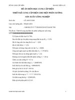 THIẾT KẾ CUNG CẤP ĐIỆN CHO PHÂN XƯỞNG SẢN XUẤT CÔNG NGHIỆP