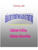 bài giảng lịch sử triết học - chương 1