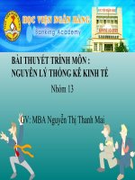 bài thuyết trình môn  nguyên lý thống kê kinh tế