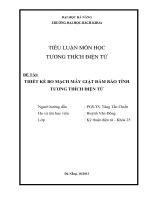 Thiết kế bo mạch máy giặt đảm báo tính tương thích điện từ - môn tương thích điện từ