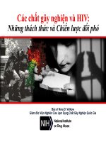 Bài giảng các chất gây nghiện và HIV những thách thức và chiến lược đối phó   BS  nora d  volkow
