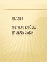 Chương 2 Thiết kế Cơ sở dữ liệu database design