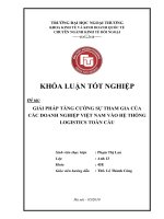 Khóa luận tốt nghiệp giải pháp tăng cường sự tham gia của các doanh nghiệp việt nam vào hệ thống logistics toàn cầu (2010)