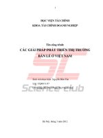 Đề tài khoa học Các giải pháp phát triển thị trường bán lẻ ở Việt nam