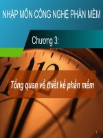 Công nghệ phần mềm chương 3 tổng quan về thiết kế phan mem