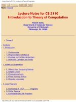 lecture notes for introduction to theory of computation  -  robert daley