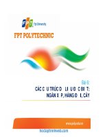 bài 6 các cấu trúc dữ liệu đặc biệt ngăn xếp, hàng đợi, cây