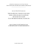 Đánh giá kiến thức, thái độ, thực hành phòng chống HIV AIDS của người dân một số dân tộc ít người ở các tỉnh miền núi phía bắc và quảng trị