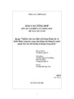 Nghiên cứu xác định nội dung thông tin và hoàn thiện công tác cung cấp thông tin thống kê nước ngoài cho các đối tượng sử dụng trong nước