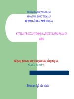 KỸ THUẬT SẢN XUẤT GIỐNG VÀ NUÔI THƯƠNG PHẨM CÁ BIỂN