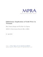 Inﬂationary Implication of Gold Price in Vietnam