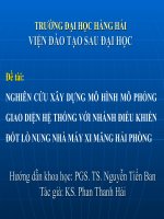 Đề tài NGHIÊN CỨU XÂY DỰNG MÔ HÌNH MÔ PHỎNG GIAO DIỆN HỆ THỐNG VỚI NHÁNH ĐIỀU KHIỂN ĐỐT LÒ NUNG NHÀ MÁY XI MĂNG HẢI PHÒNG