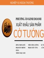 kế hoạch kinh doanh xuất khẩu cờ tướng