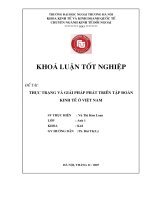 Thực trạng và giải pháp phát triển tập đoàn kinh tế ở việt nam