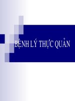 X QUANG NHI BỆNH LÝ THỰC QUẢN