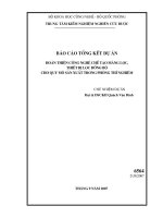 Hoàn thiện công nghệ chế tạo màng lọc, thiết bị lọc đồng hồ cho quy mô sản xuất phòng thí nghiệm