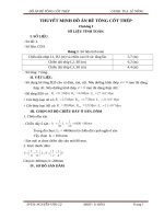 THUYẾT MINH đồ án bê TÔNG cốt THÉP