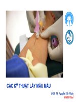 các kỹ thuật lấy mẫu máu