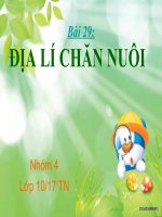 bài 29 địa lí chăn nuôi