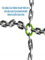 Đánh giá tác động của thông tin kịp thời (JIT - i) lên hiệu quả của doanh nghiệp trong chuỗi cung ứng