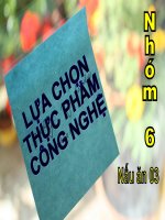 lựa chọn thực phẩm công nghệ