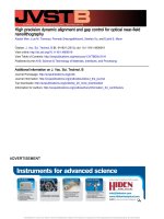 high precision dynamic alignment and gap control for optical near field nanolithography