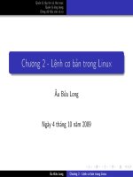 Chương 2: Lệnh cơ bản trong Linux