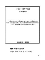 Nâng cao chất lượng, hiệu quả công tác chỉ đạo của đảng đối với hoạt động xuất bản trong giai đoạn hiện nay