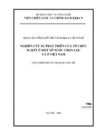 Nghiên cứu sự phát triên của tổ chức nghiên cứu và phát triển ở một số nước chọn lọc và việt nam