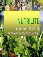 nutrilite sự kết hợp tốt nhất từ tự nhiên và khoa học kỹ thuật