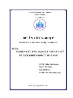 nghiên cứu ứng dụng lý thuyết mờ để điều khiển robot tự hành