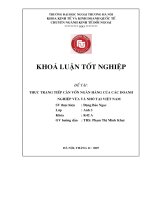 Thực trạng tiếp cận vốn ngân hàng của các doanh nghiệp vừa và nhỏ tại việt nam