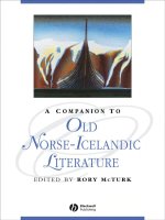 a companion to old norse-icelandic literature and culture