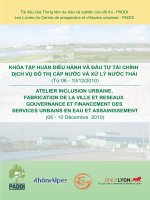 Điều hành và đầu tư tài chính dịch vụ đô thị cấp nước và xử lý nước thải