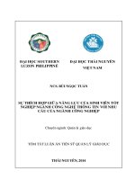 Sự thích hợp giữa năng lực của sinh viên tốt nghiệp ngành Công nghệ thông tin với nhu cầu của ngành công nghiệp (2)