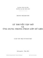Lý thuyết tập mờ và ứng dụng trong phân lớp dữ liệu