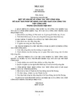 một số vấn đề về công tác tiếp công dân - đề xuất giải pháp để nâng cao hiệu quả của công tác tiếp công dân trong giai đoạn hiện nay