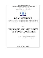 NHẬN DẠNG ẢNH MẶT NGƯỜI SỬ DỤNG MẠNG NƠRON
