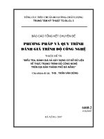 Phương pháp và quy trình đánh giá trình độ công nghệ