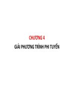 GiẢI PHƯƠNG TRÌNH PHI TUYẾN
