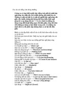 câu nói tiếng anh thông dụng