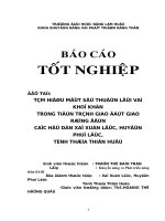 tìm hiểu một số thuận lợi và khó khăn trong tiến trình giao đất giao rừng đến các hộ dân tại xã xuân lộc, huyện phú lộc, tỉnh thừa thiên huế