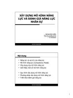 Xây dựng mô hình năng lực và đánh giá năng lực nhân sự