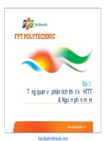 bài 1 tổng quan về phân tích thiết kế httt và nguồn phần mềm