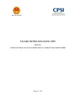 Tài liệu hướng dẫn giảng viên Tập huấn kỹ thuật sản xuất sạch hơn cho các cán bộ kỹ thuật doanh nghiệp