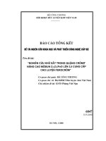 nghiên cứu khử sắt trong quặng cromit nâng cao môđun cr2o3 lên 3,5 cung cấp luyện fero-crom